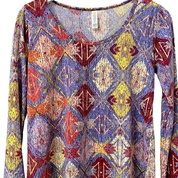 LULAROE Lynnae Top Size XS Tunic Tee Womens Boho Long Sleeve - Picture 2 of 7